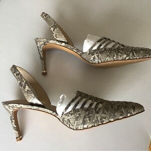 KENNETH COLE Riley 70 Fisher Slingback Snake Print Heels BRAND NEW - S10